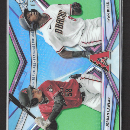 2021 Bowman Chrome Franchise Futures Jordan Lawlar Ryan Bliss #FF-6 Green /99