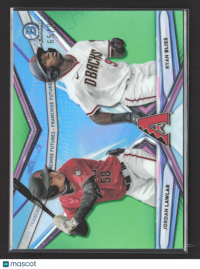 2021 Bowman Chrome Franchise Futures Jordan Lawlar Ryan Bliss #FF-6 Green /99