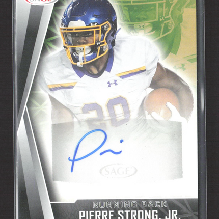 2022 SAGE Collectibles Pierre Strong, Jr. #A-PSJ Auto