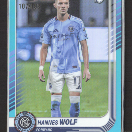 2025 Topps Chrome MLS Hannes Wolf #98 Aqua 107/199
