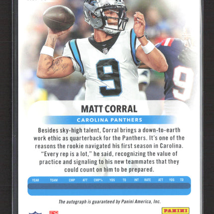 2023 Panini Prestige Matt Corral #45 Xtra Points Blue 21/99 Auto