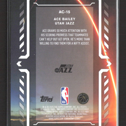 2025 Topps Chrome Activators Ace Bailey #AC-15 RC Lava