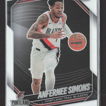 2025 Panini Prizm Black Anfernee Simons #60 114/175 White Prizm