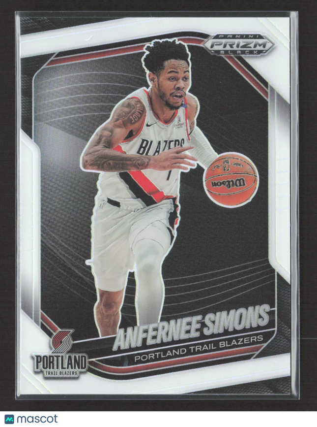 2025 Panini Prizm Black Anfernee Simons #60 114/175 White Prizm