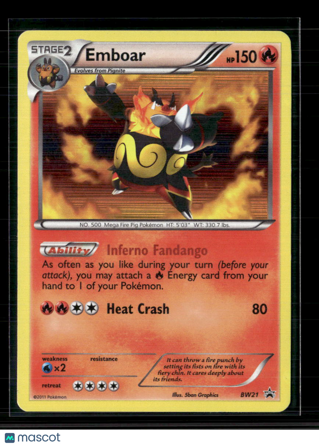 Pokemon 2011 Black & White Emboar #BW21