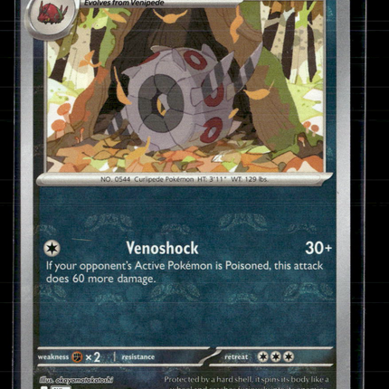 Pokemon 2025 Scarlet & Violet Black Bolt Whirlipede #55/86