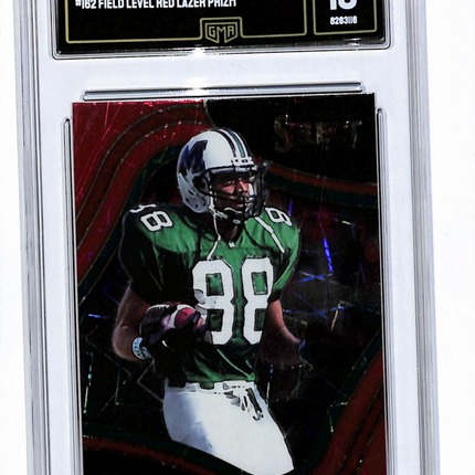 2022 Panini Select Draft Picks Prizm Randy Moss #162 Red Lazer