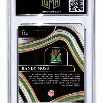 2022 Panini Select Draft Picks Prizm Randy Moss #162 Red Lazer