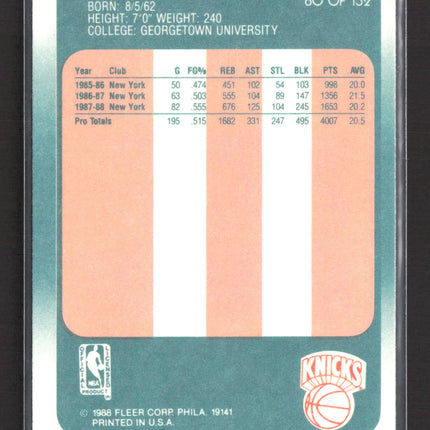1988 Fleer Patrick Ewing #80