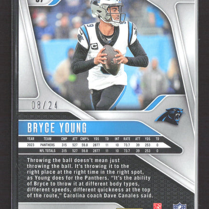 2024 Panini Prizm Football Bryce Young #37 Gold Sparkle 08/24