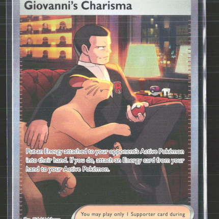 Pokemon 2023 Scarlet & Violet 151 Giovanni's Charisma FA SAR #204/165