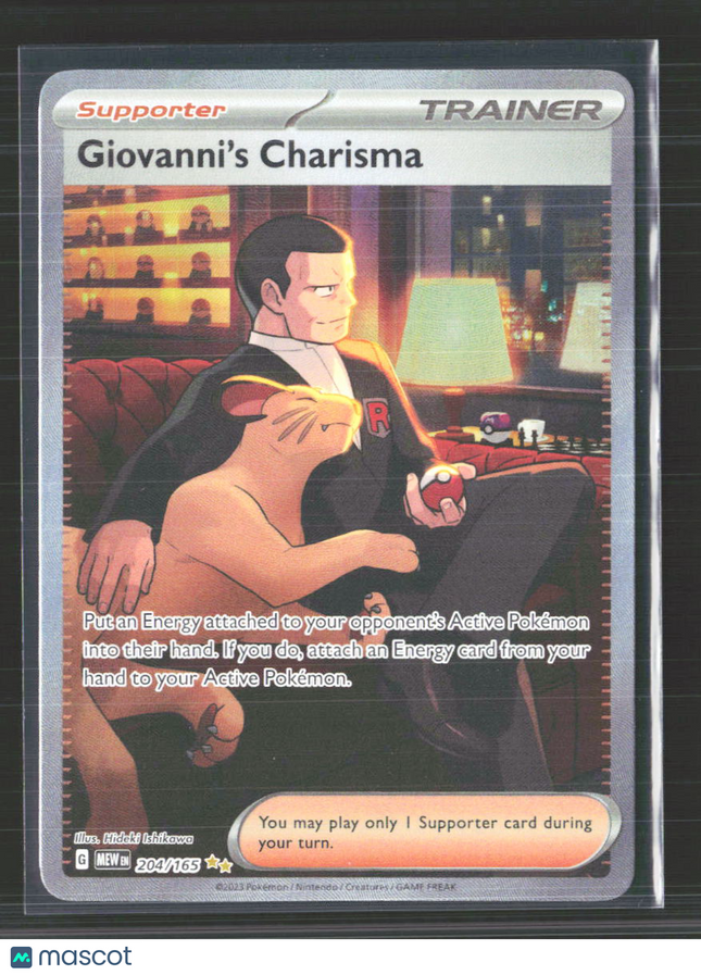 Pokemon 2023 Scarlet & Violet 151 Giovanni's Charisma FA SAR #204/165