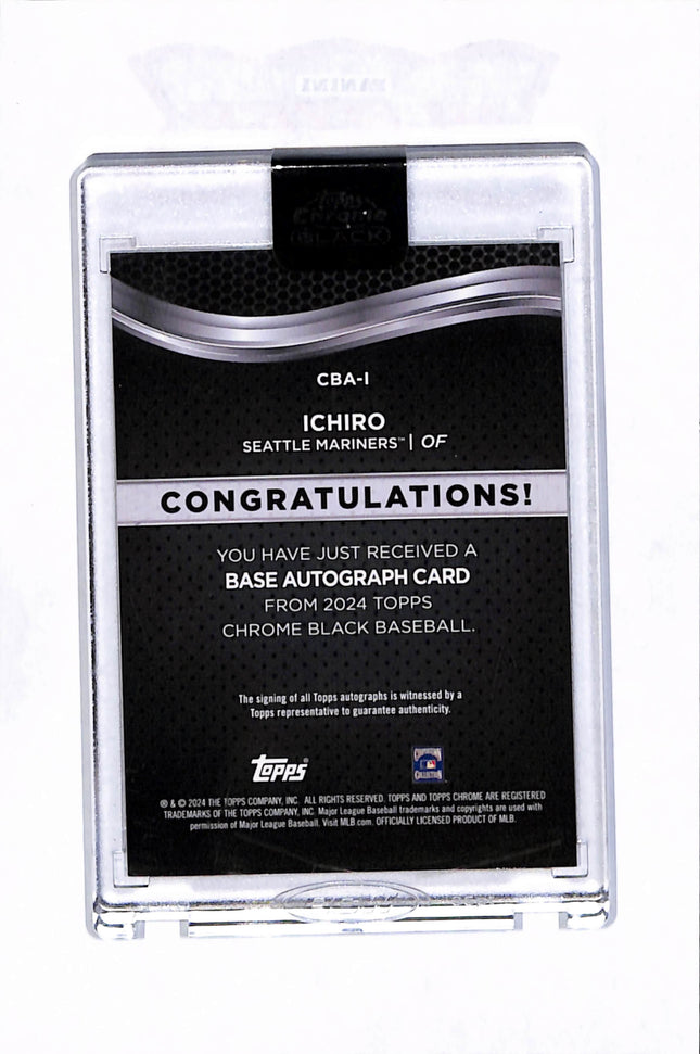 2024 Topps Chrome Black Ichiro #CBA-I 11/25 Orange Refractor Auto