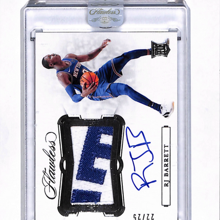 2019 Panini Flawless RJ Barrett #HP-RJB Rc Game Worn Patch Auto /25