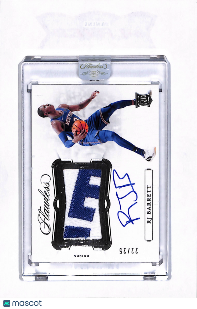 2019 Panini Flawless RJ Barrett #HP-RJB Rc Game Worn Patch Auto /25