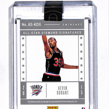 2019 Panini Eminence Kevin Durant #AS-KD6 02/10 All-Star Diamond Auto