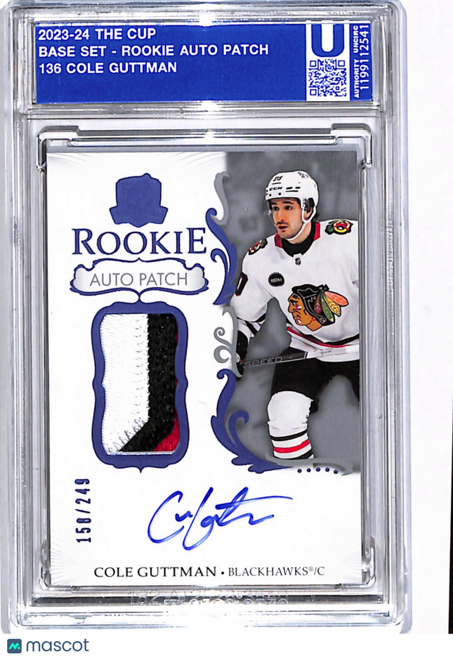 2023 Upper Deck The Cup Cole Guttman #136 Rookie Patch Auto /249
