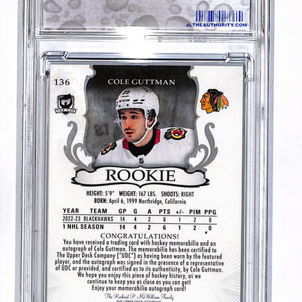 2023 Upper Deck The Cup Cole Guttman #136 Rookie Patch Auto /249