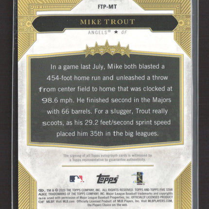 2020 Topps Five Star Five Tool Phenom Mike Trout #FTP-MT 01/25 Auto