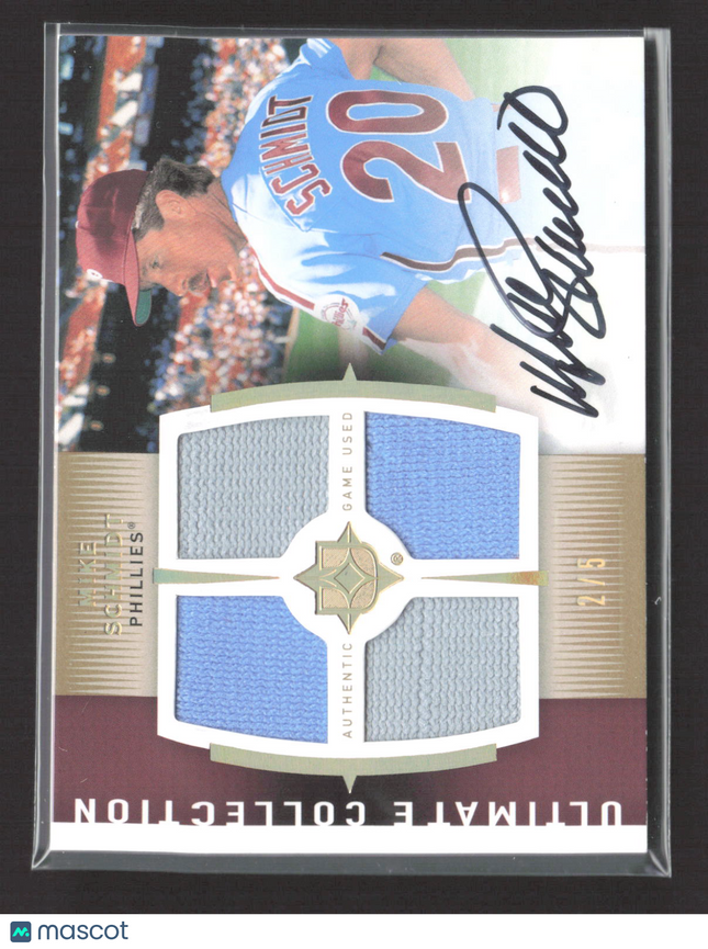 2008 Upper Deck Ultimate Collection Mike Schmidt #UM-MS Quad Jersey Patch /5