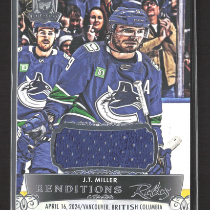 2025 Upper Deck The Cup Renditions Relics J.T. Miller #RR-JM Game-used Jersey