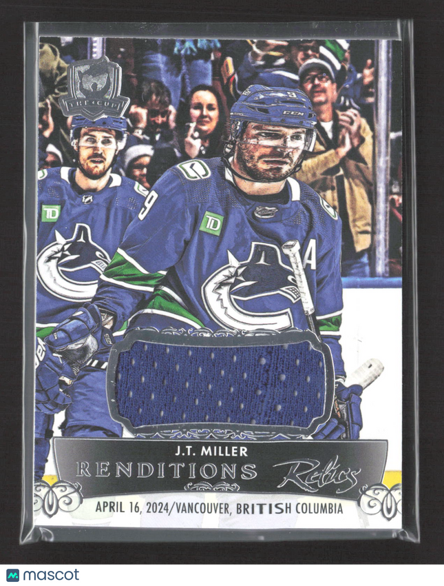 2025 Upper Deck The Cup Renditions Relics J.T. Miller #RR-JM Game-used Jersey
