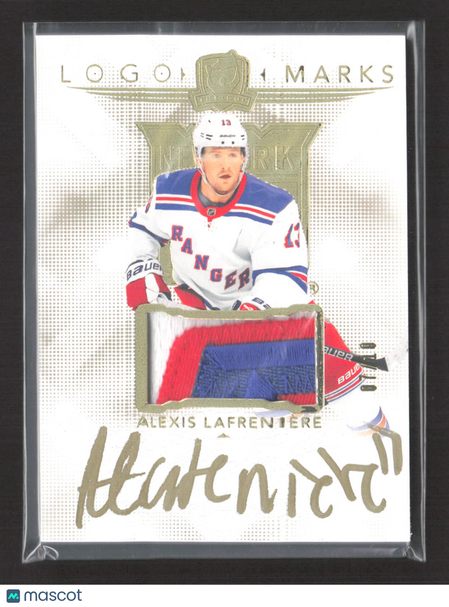 2025 UD The Cup Logo Marks Alexis Lafreniere #LM-AL Game-Used Patch Auto /10