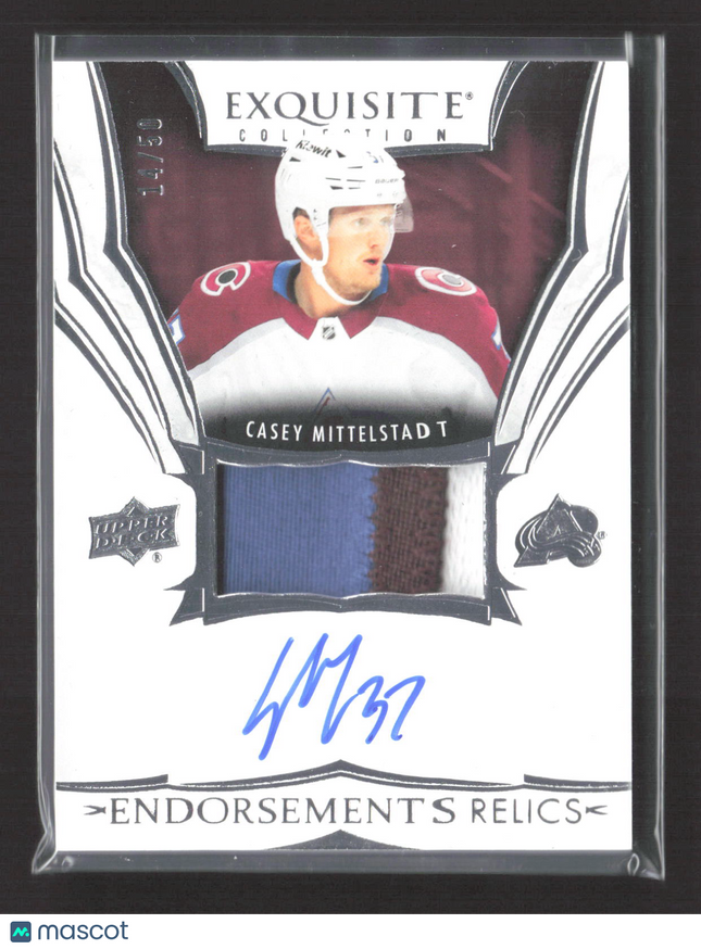 2025 UD Exquisite Casey Mittelstadt #ER-CM Endorsements Relics Patch Auto 14/50