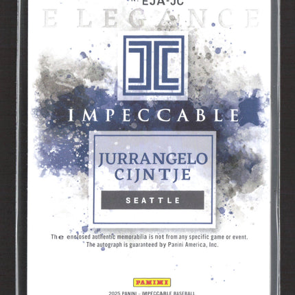 2025 Panini Impeccable Elegance Jurrangelo Cijntje #EJA-JC Patch 18/25 Auto