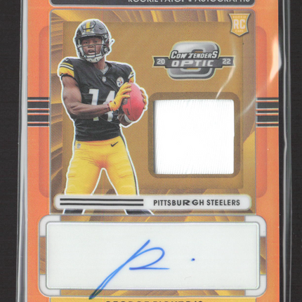2023 Contenders Optic George Pickens #RPA-GP Orange Rookie Patch Auto RC 16/25