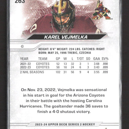 2024 Upper Deck Series 2 Hockey Deluxe Karel Vejmelka #263 091 / 250