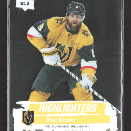 2024 Upper Deck Series 2 Highlighters Phil Kessel #HL-3 Yellow