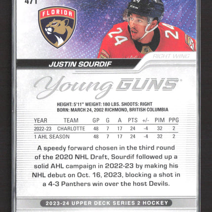 2024 Upper Deck Series 2 Hockey Young Guns Justin Sourdif #471