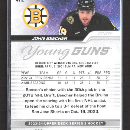 2024 Upper Deck Series 2 Young Guns John Beecher #472