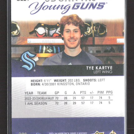2023 Upper Deck Series 2 UD Canvas Young Guns Tye Kartye #C221