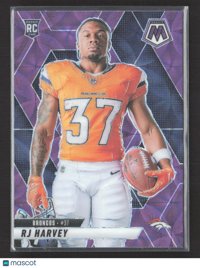 2025 Panini Mosaic RJ Harvey #284 Purple RC