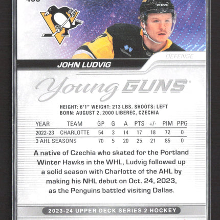 2024 Upper Deck Series 2 Hockey Young Guns John Ludvig #490