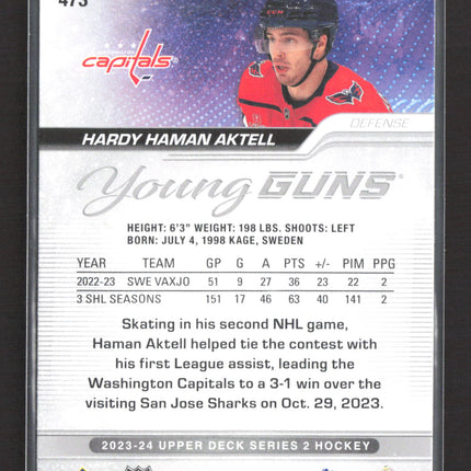 2024 Upper Deck Series 2 Hockey Young Guns Hardy Haman Aktell #473