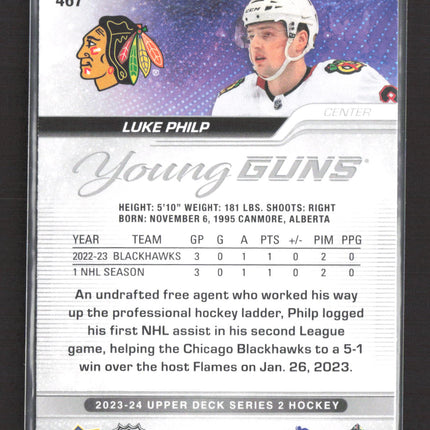 2024 Upper Deck Series 2 Young Guns Luke Philp #467