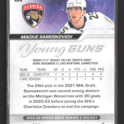 2024 Upper Deck Series 2 Hockey Young Guns Mackie Samoskevich #464