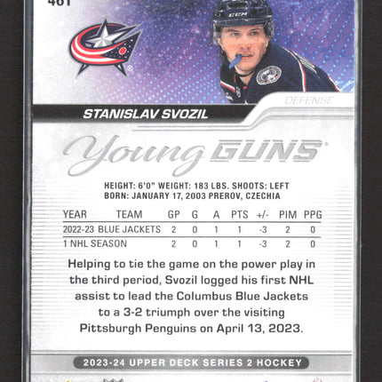 2024 Upper Deck Series 2 Young Guns Stanislav Svozil #461