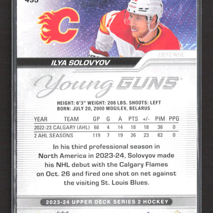 2024 Upper Deck Series 2 Hockey Young Guns Ilya Solovyov #493