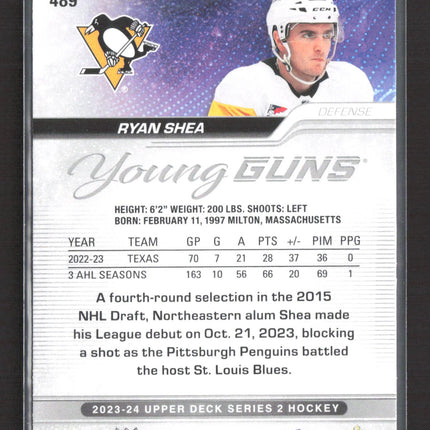 2024 Upper Deck Series 2 Young Guns Ryan Shea #489