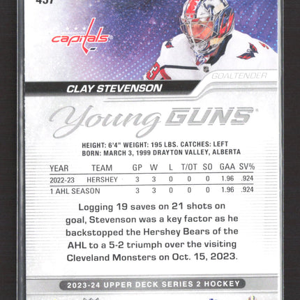 2024 Upper Deck Series 2 Young Guns Clay Stevenson #457