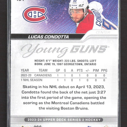 2024 Upper Deck Series 2 Young Guns Lucas Condotta #484