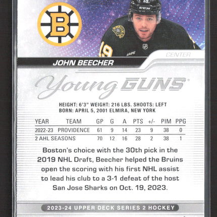 2024 Upper Deck Series 2 Young Guns John Beecher #472