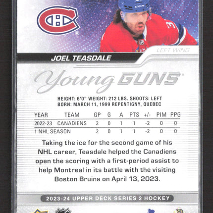 2024 Upper Deck Series 2 Young Guns Joel Teasdale #459