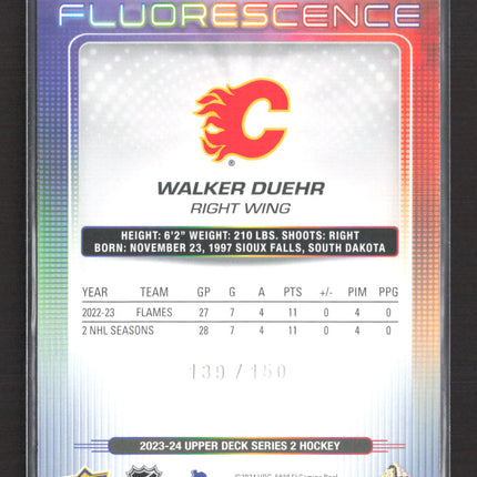 2024 Upper Deck Series 2 Fluorescence Walker Duehr #F-35 Gold 139/150