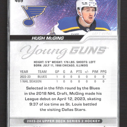 2024 Upper Deck Series 2 Hockey Young Guns Hugh McGing #469