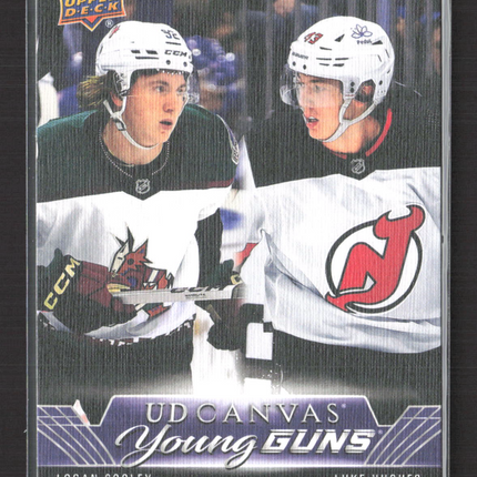 2023 UD Series 2 UD Canvas Young Guns Luke Hughes Logan Cooley #C240 Checklist